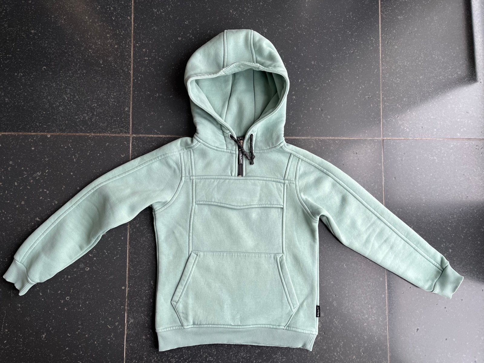 Jongens hoodie sweater / trui mintgroen Ballin mt 8 / 128, Ophalen of Verzenden, Gebruikt, Jongen, Trui of Vest