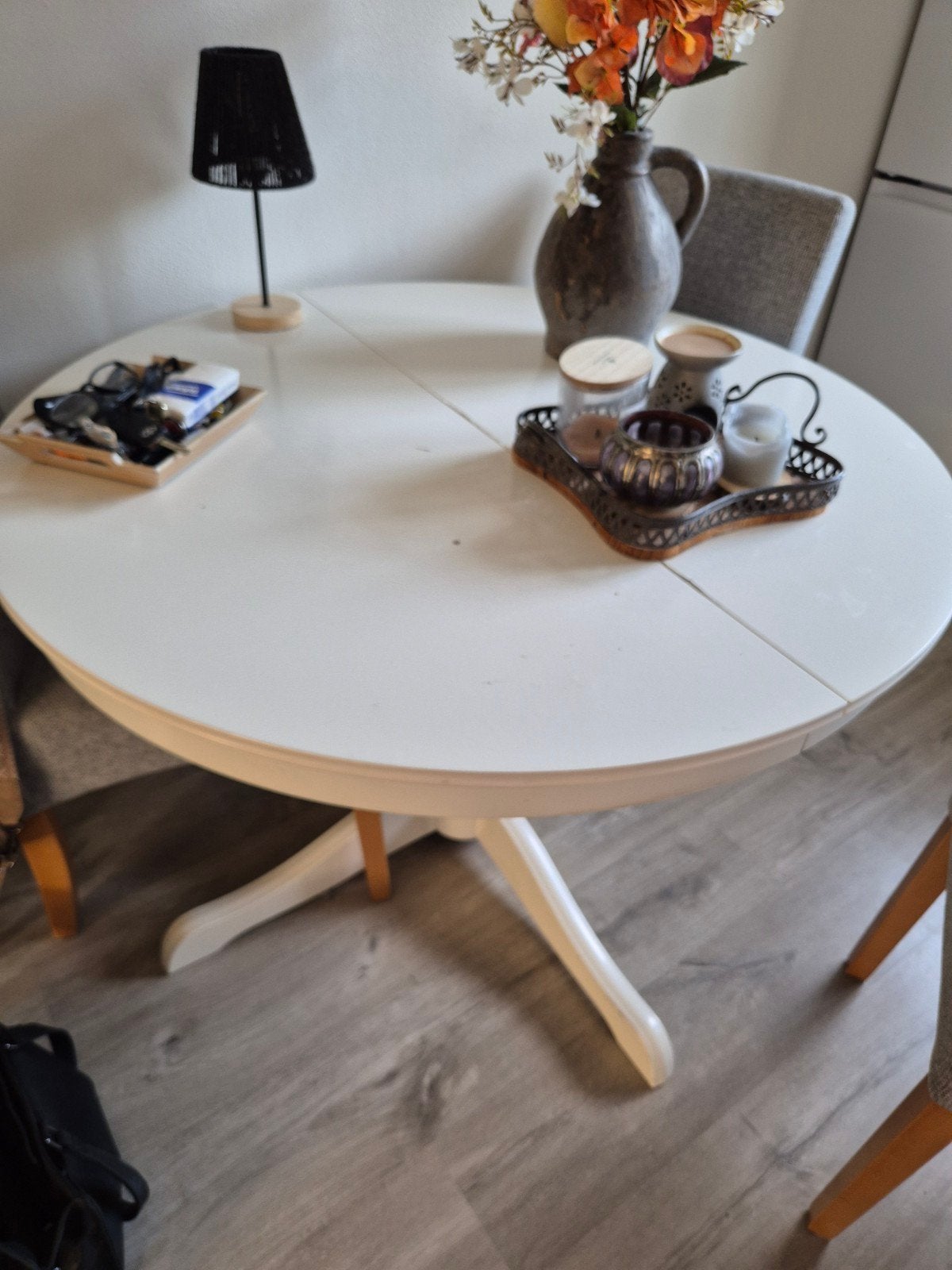 Ronde eettafel met uitschuifbaar blad - Gebruikt, Ophalen, Gebruikt, Klassiek, Rond
