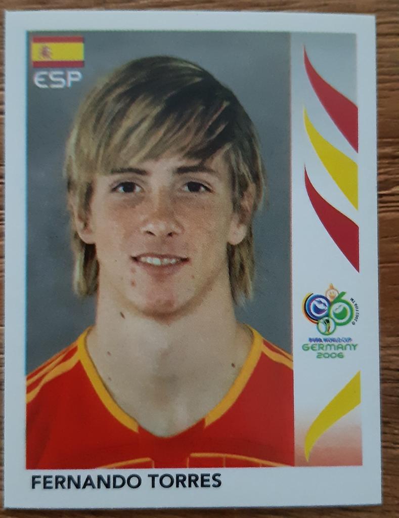 Panini Fernando Torres Spanje WK 2006 Duitsland, Ophalen of Verzenden, Buitenlandse clubs, Poster, Plaatje of Sticker