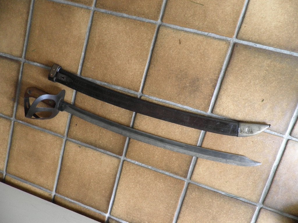 Hembrug klewang kroontje B---CW stempels, Ophalen of Verzenden, Landmacht, Nederland, Zwaard of Sabel