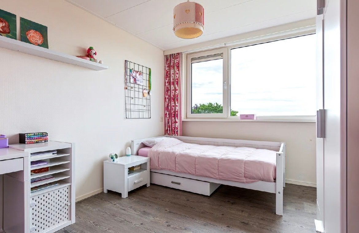 Mooi wit kinderbed 90x200cm met lattenbodem, Ophalen, Eenpersoons, Hout, 100 cm
