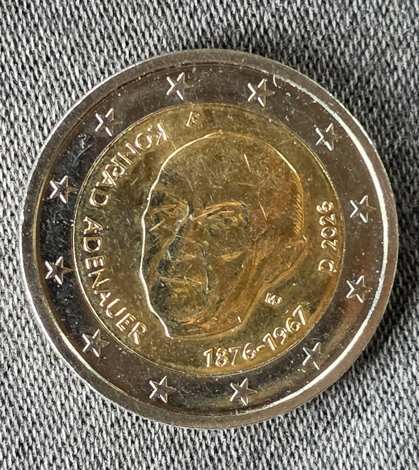 2 Euro Herdenkingsmunt Duitsland 2026 Konrad Adenauer, Ophalen of Verzenden, Duitsland, 2 euro, Losse munt