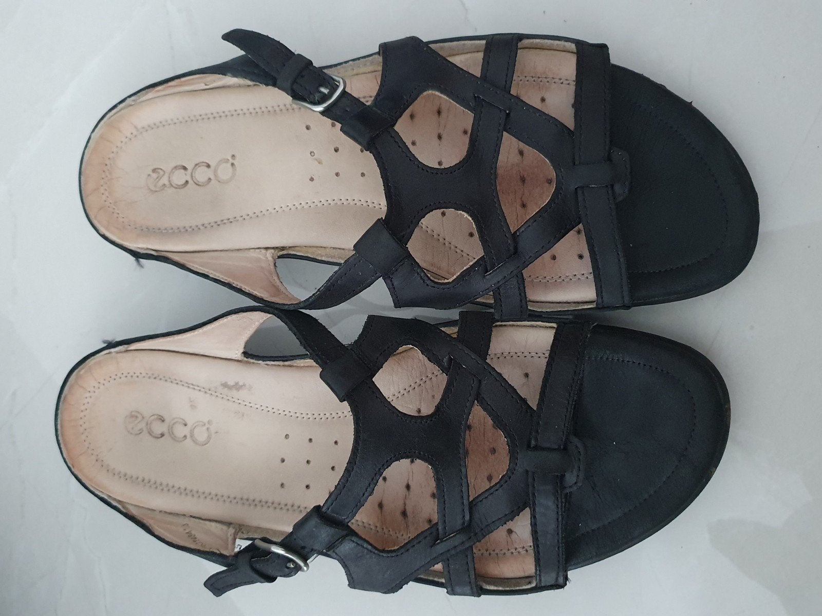 ECCO sandalen maat 40, Zwart, ECCO, Gedragen, Sandalen of Muiltjes