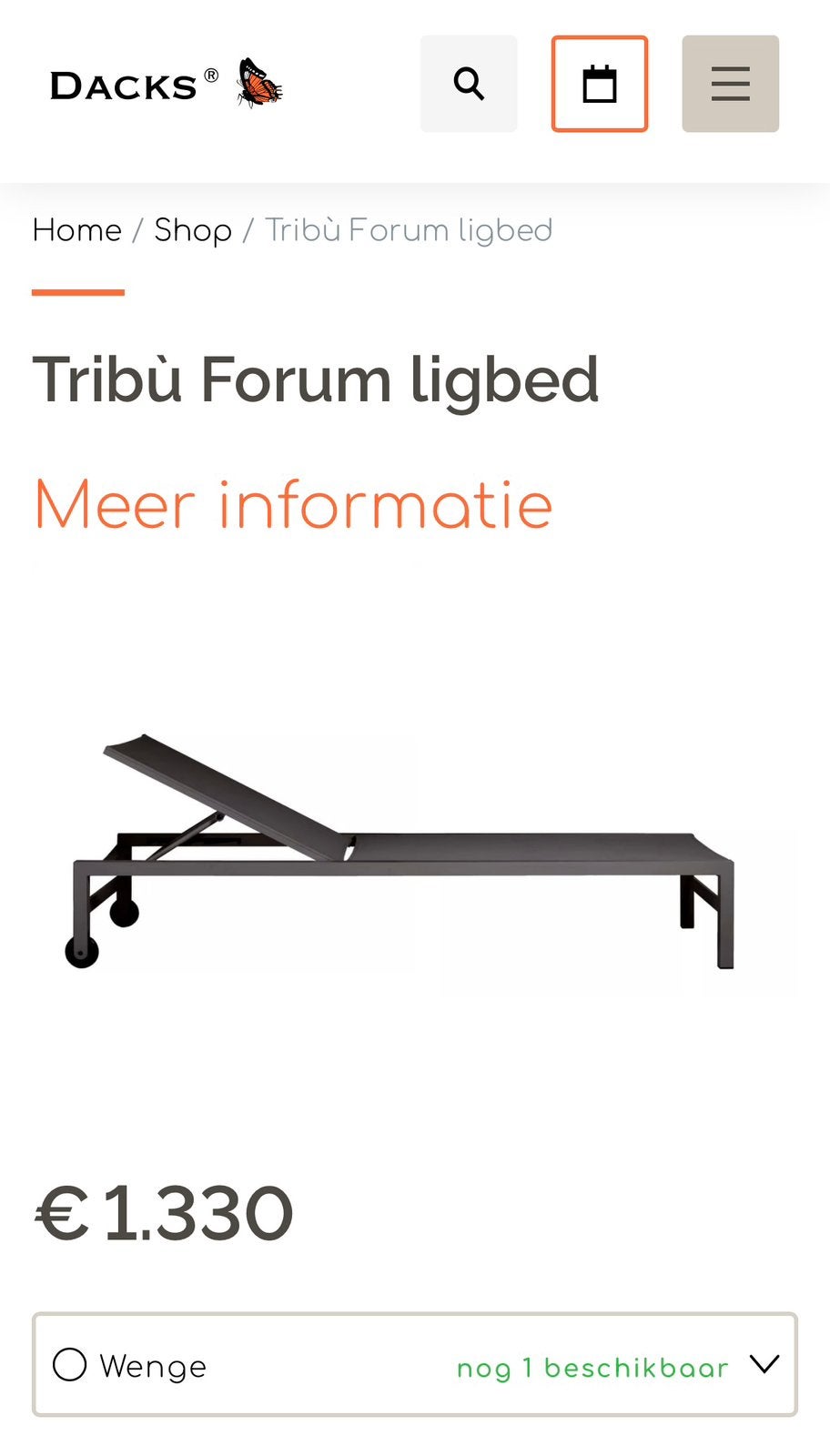 Tribu Forum ligbedden, Ophalen, Zo goed als nieuw, Aluminium