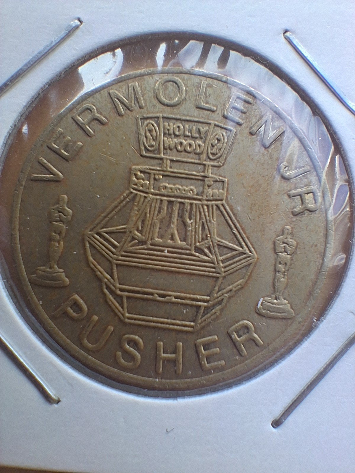 Vermolen Jr. Pusher Hollywood Arcade Token, Ophalen of Verzenden, Overige landen, Losse munt