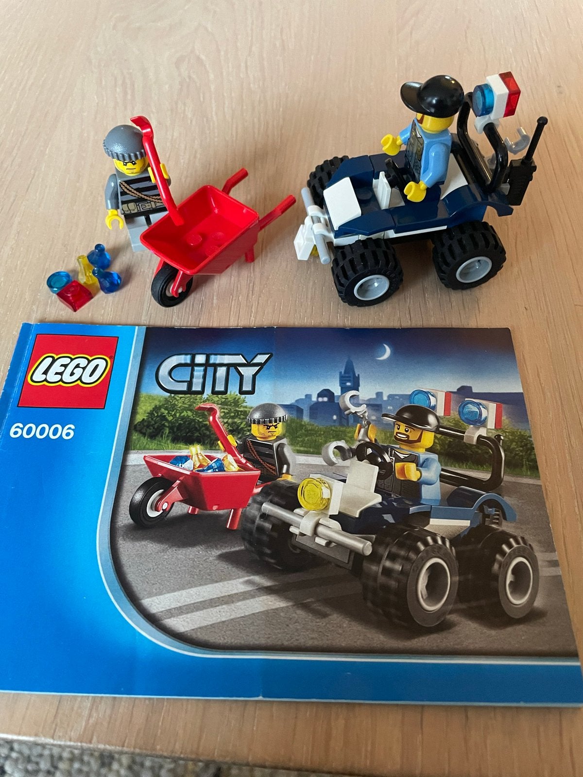 Lego City 60006 Politie Quad Achtervolging, Lego, Ophalen of Verzenden, Compleet, Complete set