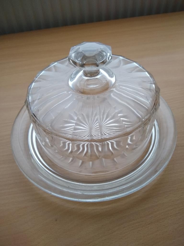 Glazen stolp Ø 21,5 cm. H = 13 cm., Ophalen of Verzenden, Gebruikt