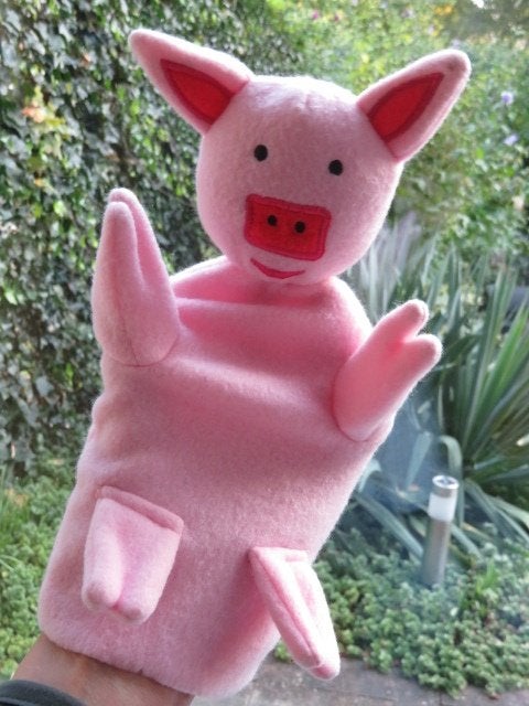 Handpop poppenkastpop Varken van Hema meet ca 26 cm totaal, Kinderen en Baby's, Hema, Overige typen, Ophalen of Verzenden, Zo goed als nieuw