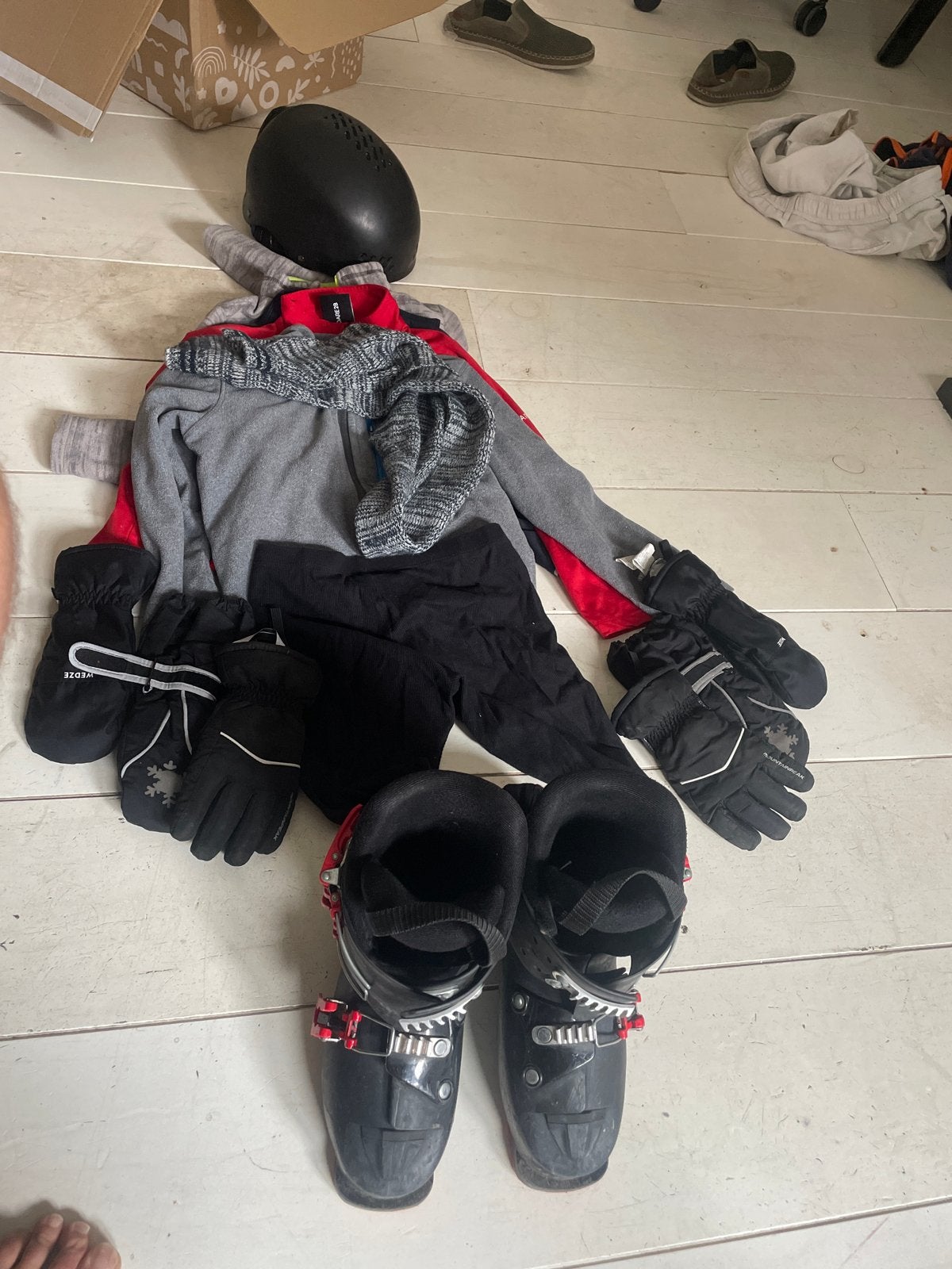 Complete ski-uitrusting jongen van 120-135 cm, Overige merken, Gebruikt, 100 tot 140 cm, Schoenen
