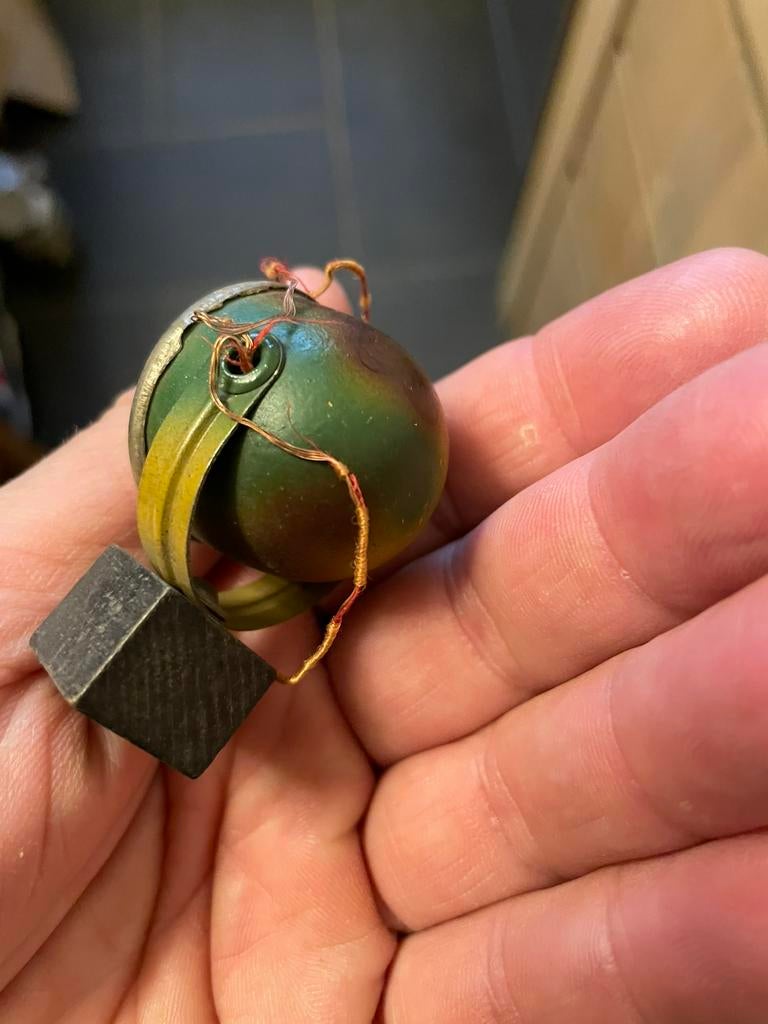 Hausser seinlamp op houten sokkel, Ophalen of Verzenden