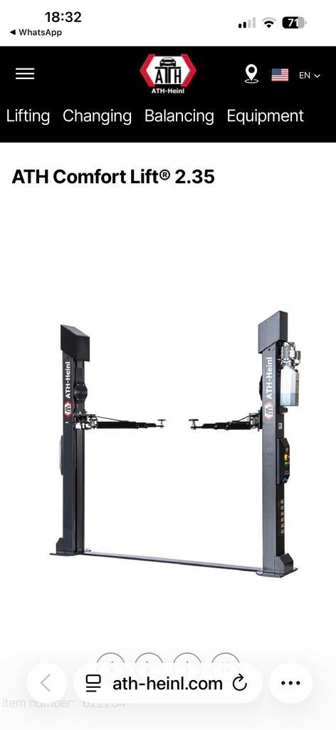 ATH-Heinl comfort 3 tons hefbrug als nieuw evt ruilen 4 kol., Ophalen, Zo goed als nieuw