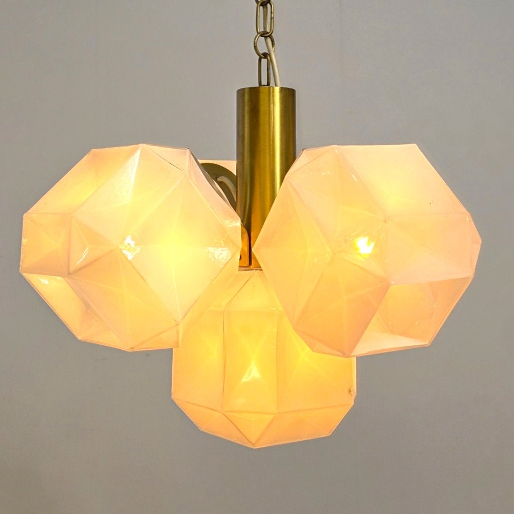 sculpturale lamp murano 70s space age Italiaans mid century, Huis en Inrichting, Ophalen of Verzenden, Gebruikt, Glas, E27 (groot)