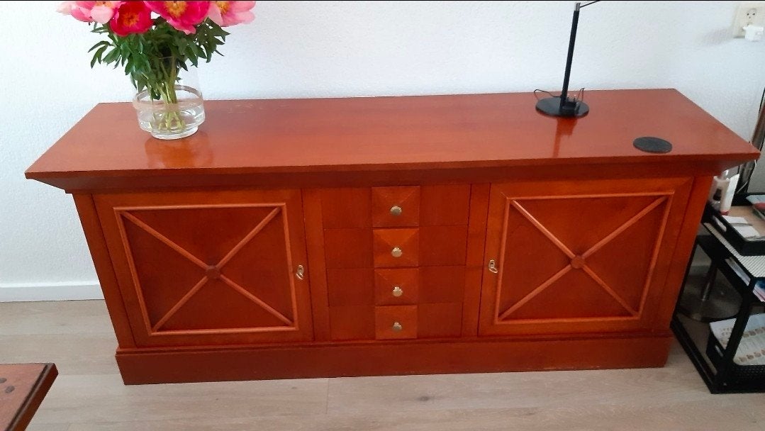 Buffetkast en dressoir kersenhout, Huis en Inrichting, Kasten | Dressoirs, Ophalen, Gebruikt, 25 tot 50 cm