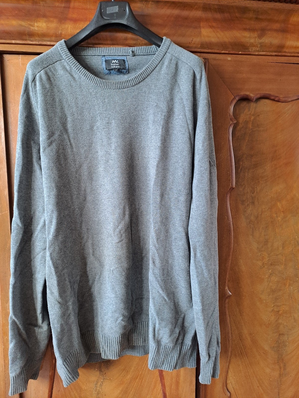 Human Nature lichtgrijze katoenen trui * 3xl * ZGAN, Kleding | Heren, Ophalen of Verzenden, Zo goed als nieuw, Grijs