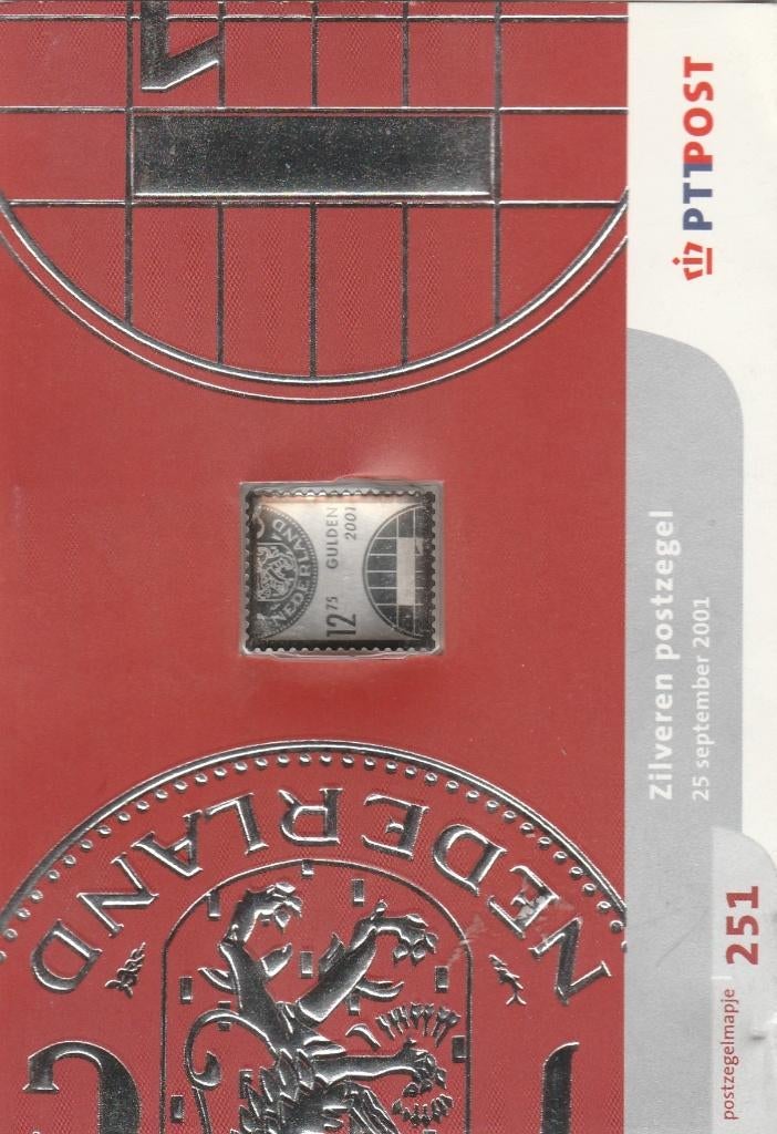 no 13 nederland zilver postzegel, Ophalen of Verzenden, Postfris