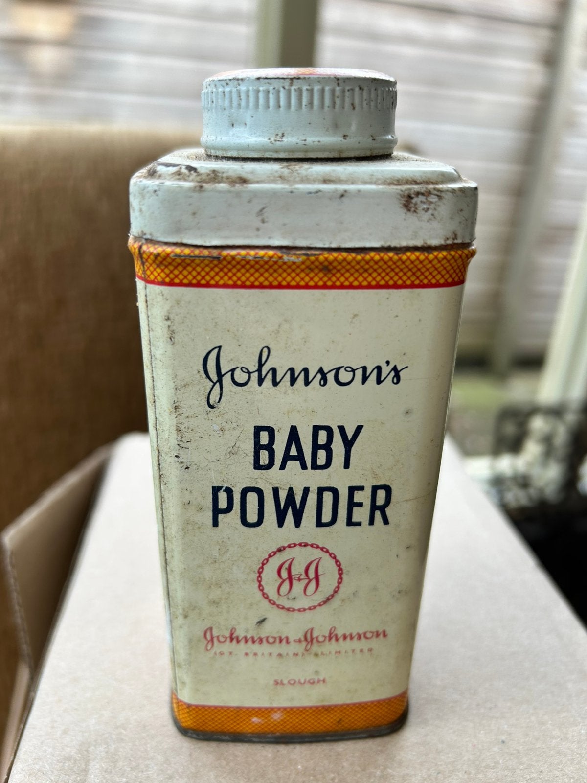 “Vintage Engels blikje Johnson's Baby Powder, Ophalen of Verzenden, Gebruikt, Overige, Overige merken