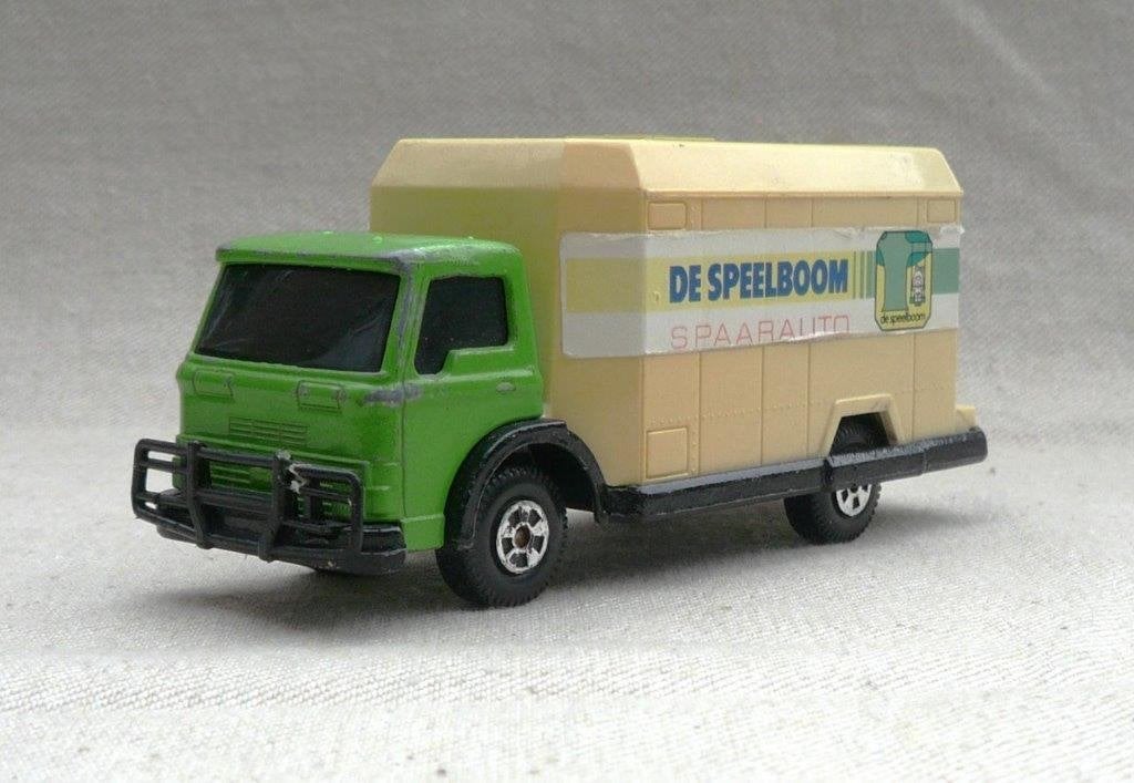 Matchbox K19 Ford d- cab spaarpot truck De Speelboom. 1/55., Ophalen of Verzenden
