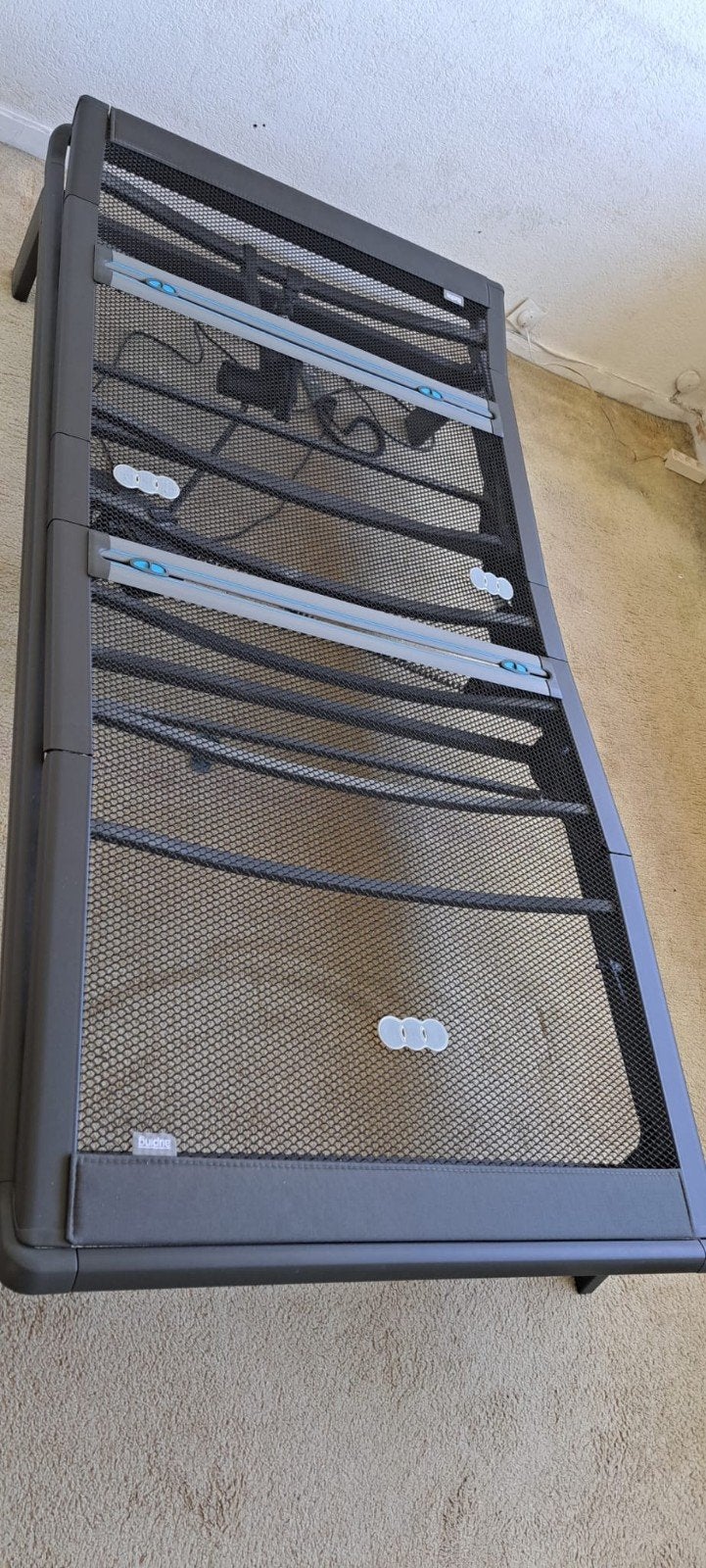 Auping AVS spiraal bedbodem 90x200 verstelbaar, Ophalen, 90 cm, Eenpersoons, 200 cm