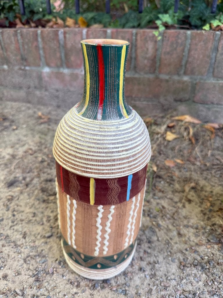 Vintage Mid-Century Design Vaas Sgraffito Keramiek (Italië), Ophalen