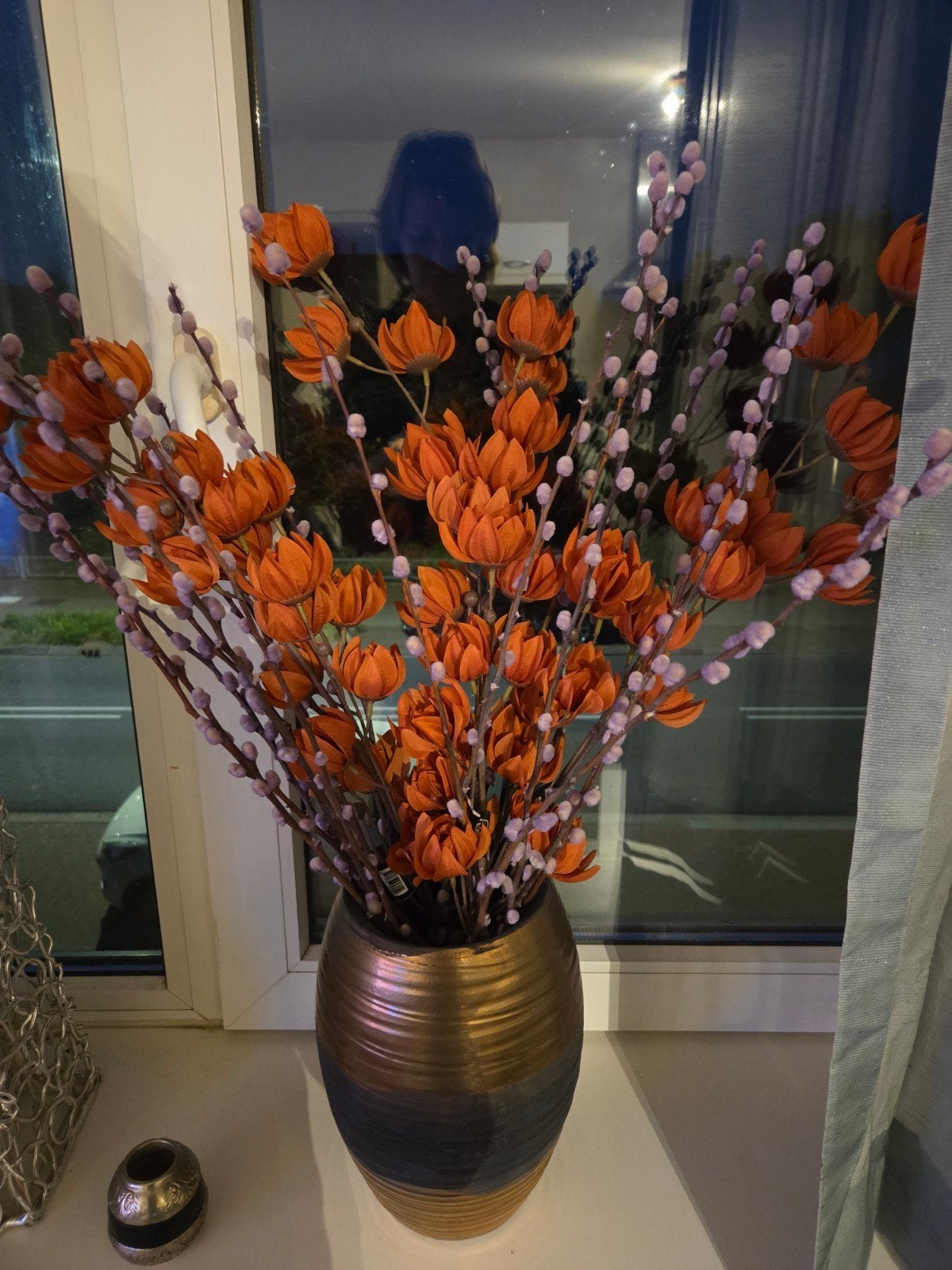Vaas inclusief nep bloemen, Huis en Inrichting, Ophalen, Zo goed als nieuw