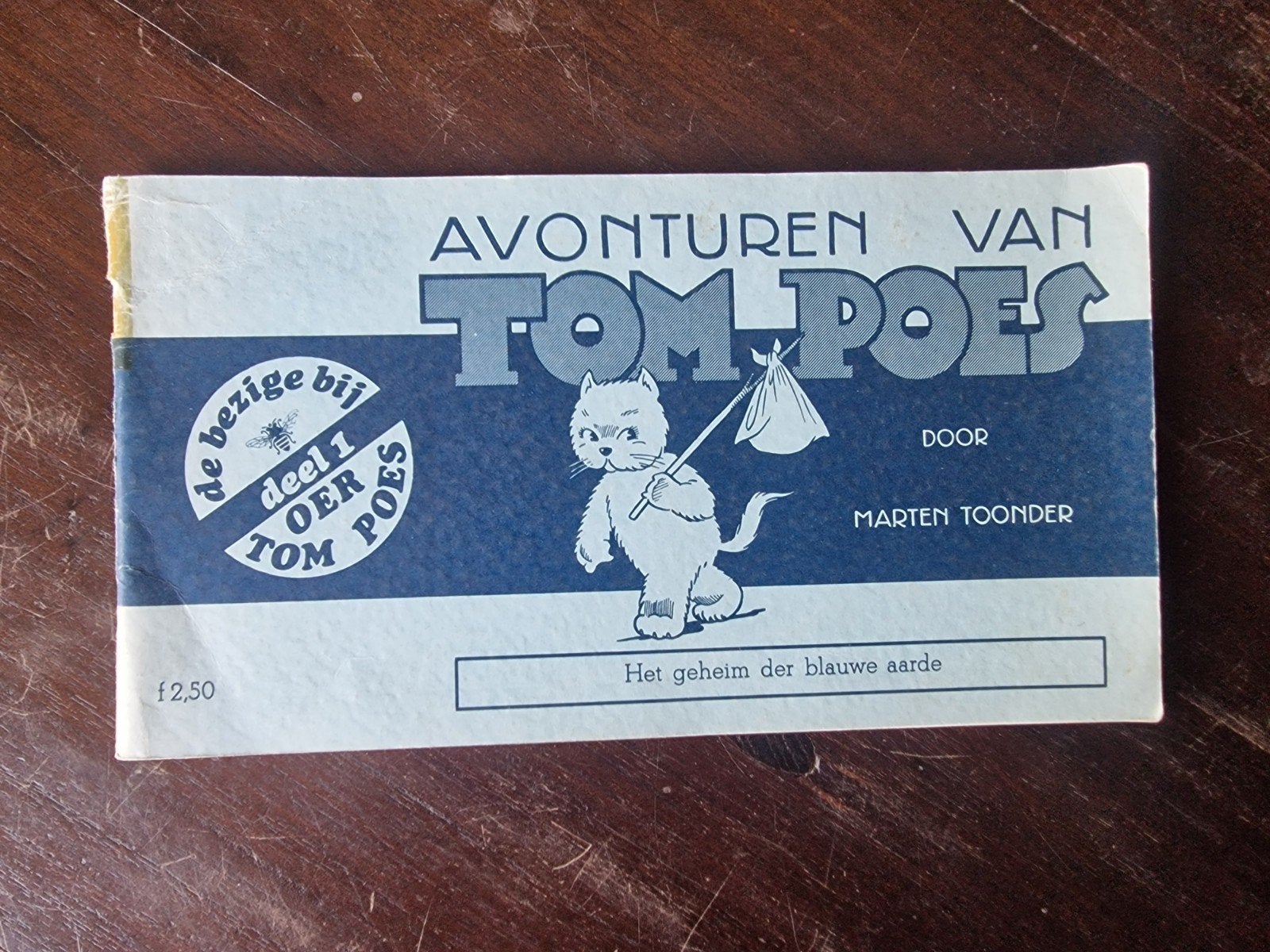 Tom Poes - Het geheim der blauwe aarde (Marten Toonder), Eén stripboek, Ophalen of Verzenden, Gelezen, Marten Toonder