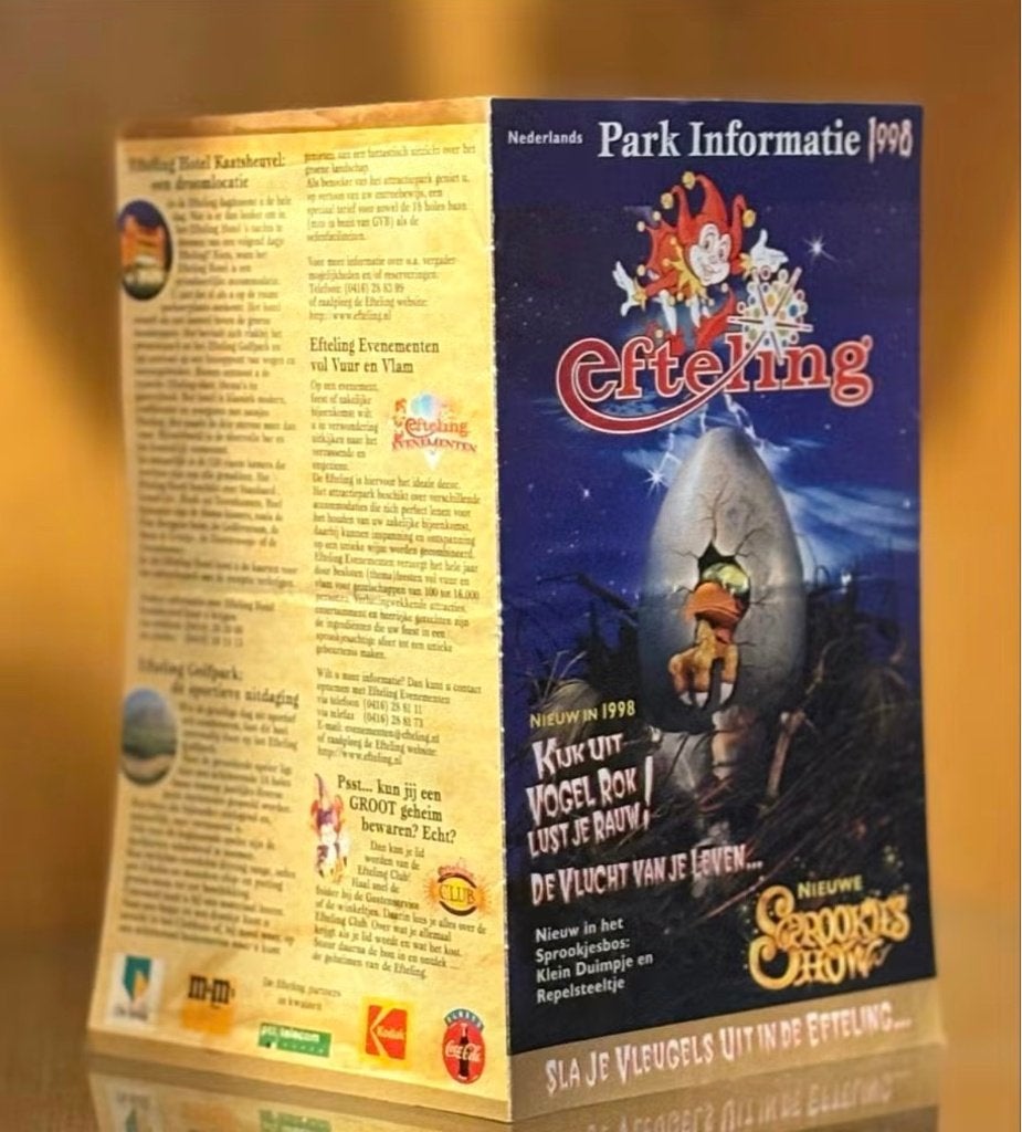 Efteling Informatie Folder 1998 - Vogelrok Introductie, Verzamelen, Efteling, Ophalen of Verzenden, Gebruikt, Overige typen