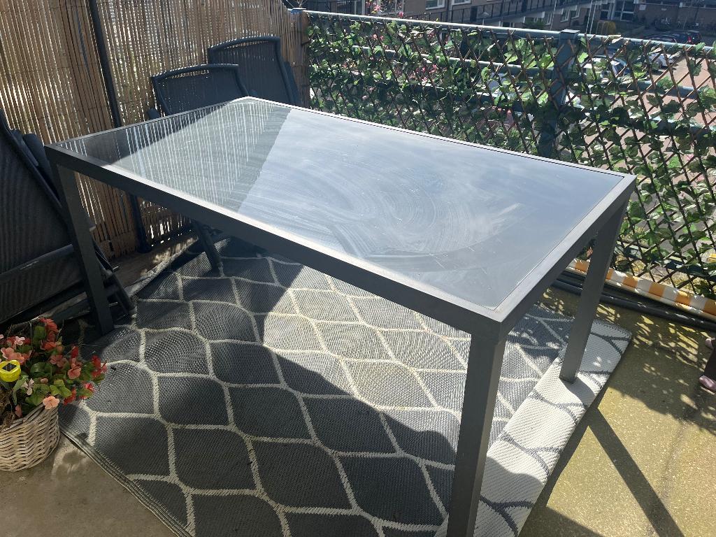 Tuintafel te koop, Ophalen, Gebruikt, Rechthoekig, Overige materialen