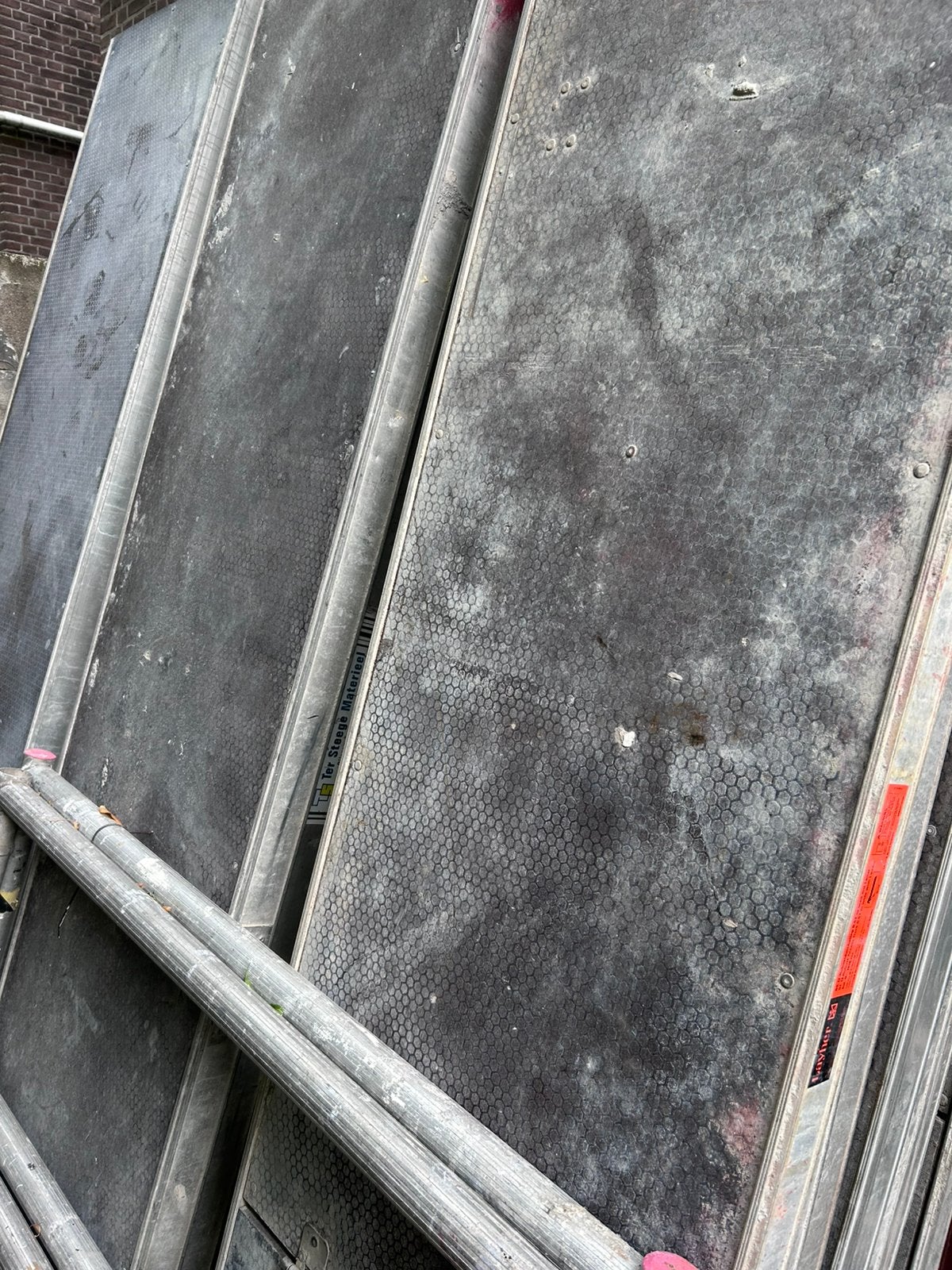 Layher Blitz gevelsteiger, Doe-het-zelf en Verbouw, Steigers, Gebruikt, Gevelsteiger, 5 meter of hoger, Ophalen
