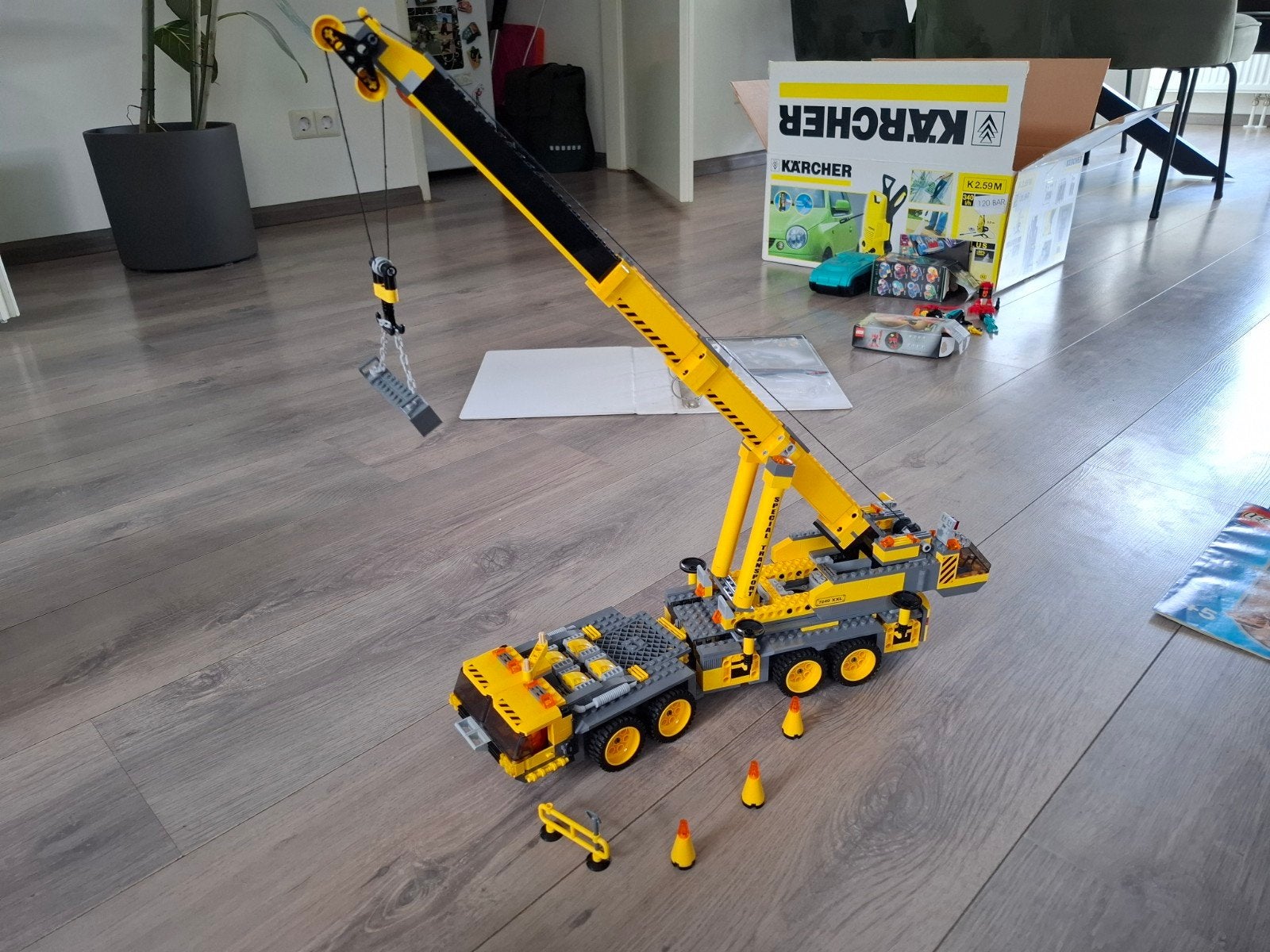 Lego City Kraanwagen 7249 - nagenoeg compleet, Ophalen of Verzenden