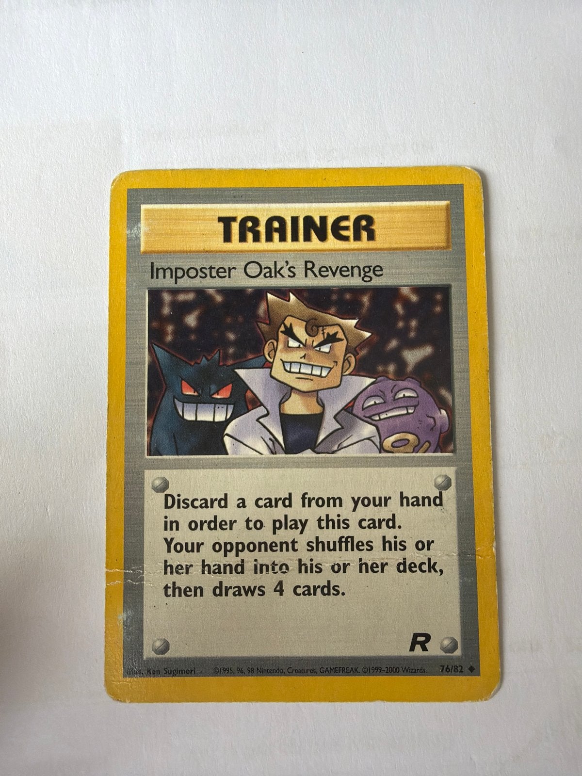 Pokémon Kaart: Imposter Oak's Revenge Trainer (76/82), Ophalen of Verzenden, Gebruikt, Losse kaart