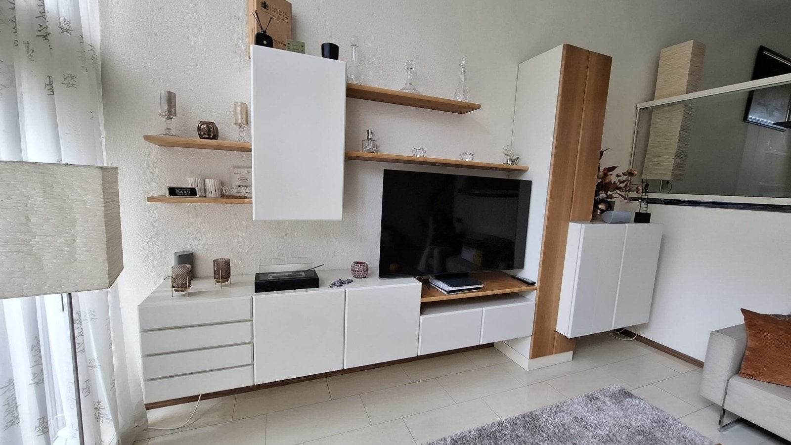 Moderne tv-meubel van Banzbord met opbergruimte en planken, Ophalen, Gebruikt, 200 cm of meer, 150 tot 200 cm