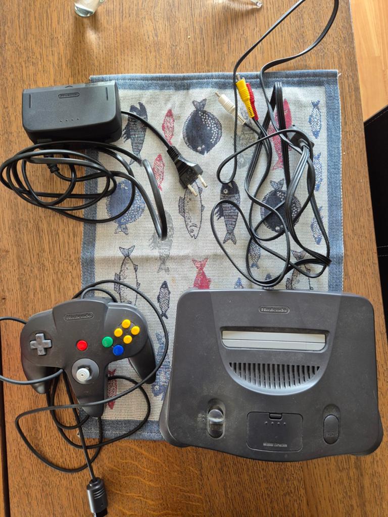 Nintendo 64 Console met Controller en Kabels, Ophalen of Verzenden, Gebruikt, Met 1 controller
