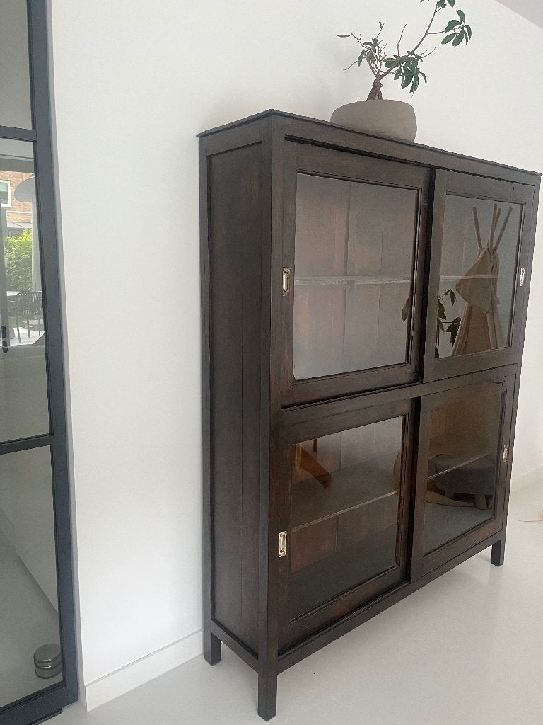 Sfeervolle vitrine kast hout, Ophalen
