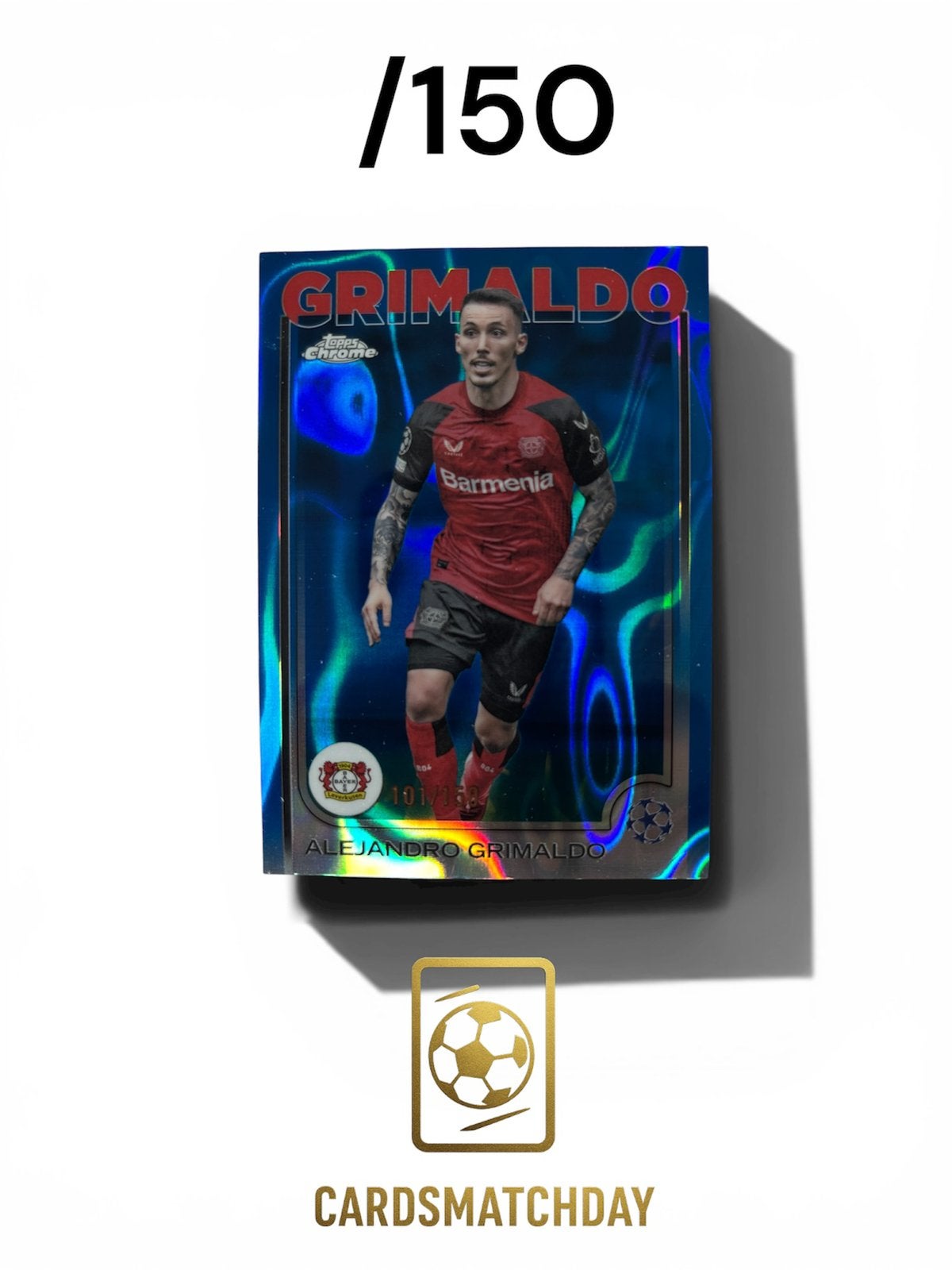 Alejandro Grimaldo Topps Chrome UEFA Champions League Kaart, Ophalen of Verzenden, Zo goed als nieuw, Buitenlandse clubs, Spelerskaart