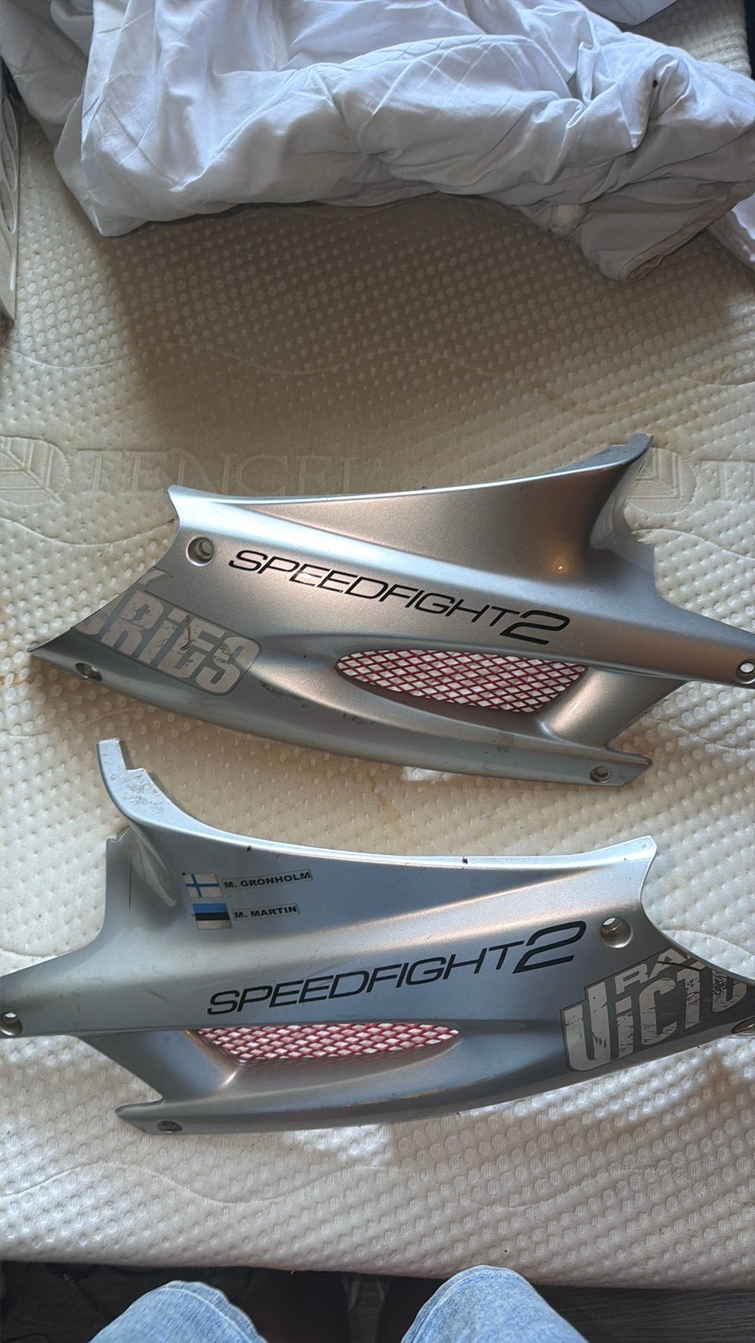 Speedfight 2 zijkappen lichte beschadeging, Ophalen of Verzenden, Gebruikt, Kap, Peugeot