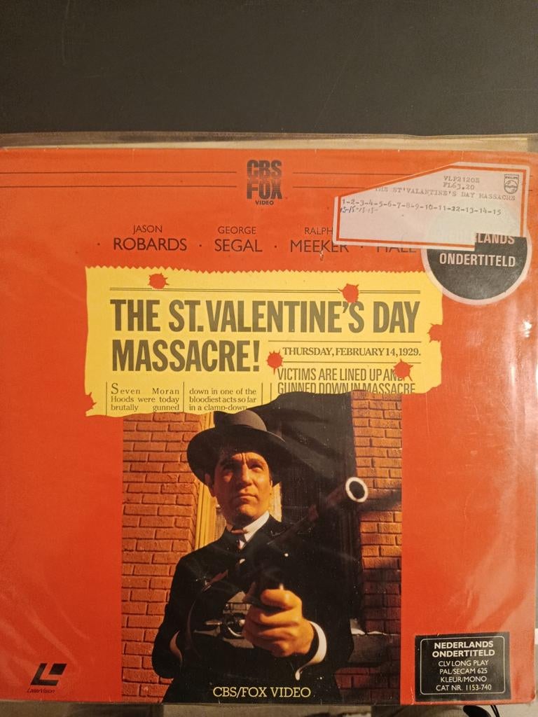 The St. Valentine's Day Massacre LaserDisc, Vanaf 16 jaar, Ophalen of Verzenden, Gebruikt