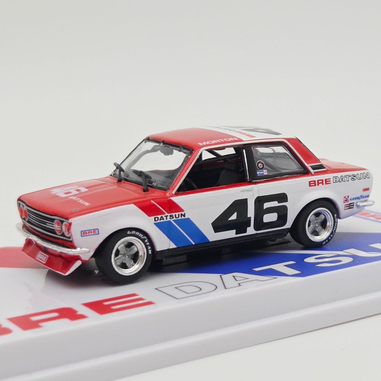 Tarmac – 1971 BRE Datsun 510 #46 John Morton Trans-Am 2.5 Ch, Mymodelcar@outlook.com, Auto, Tarmac, Ophalen of Verzenden