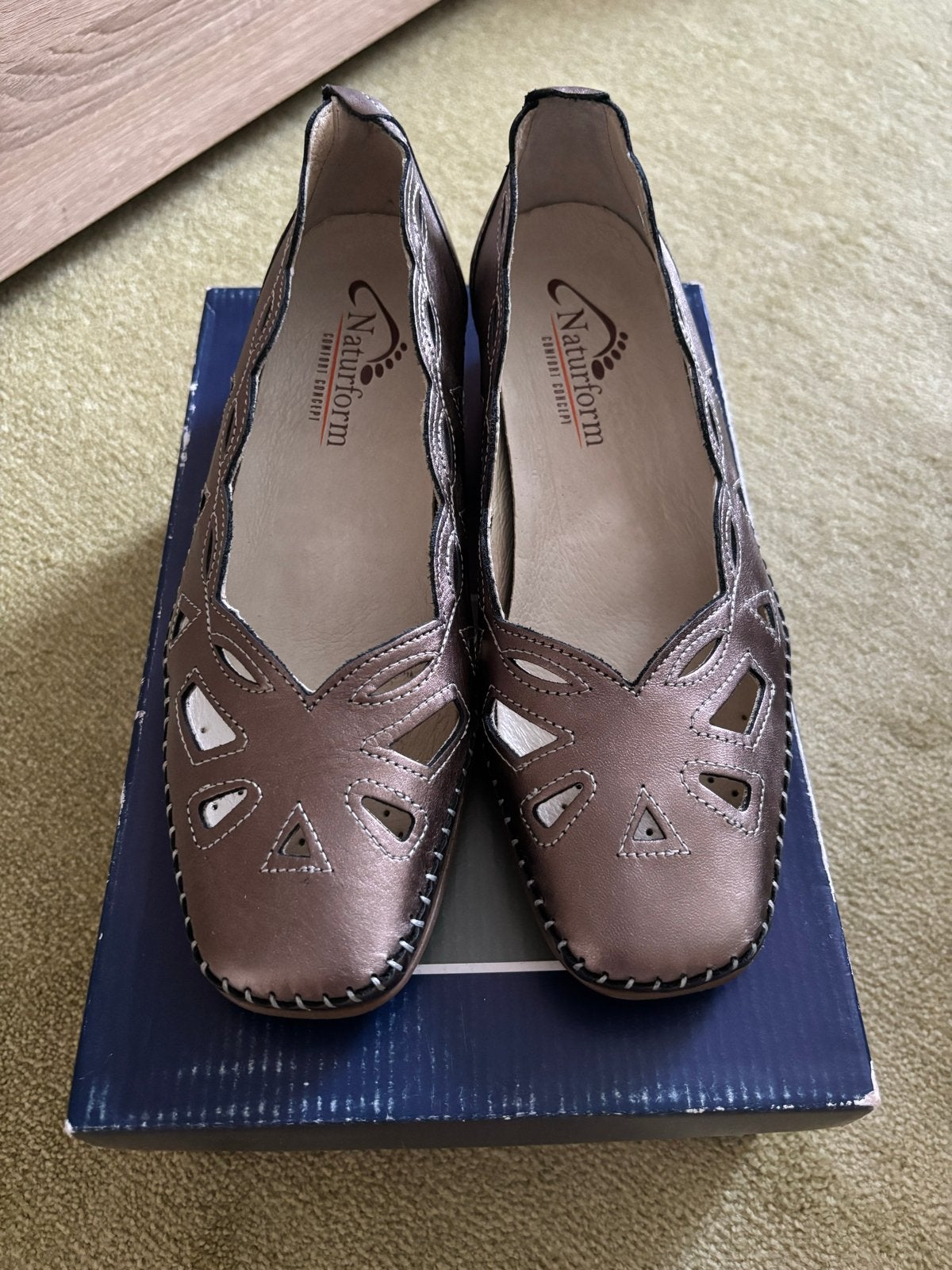 Nieuwe leren schoenen Naturform maat 38, Ophalen of Verzenden, Nieuw, Bruin, Ballerina's