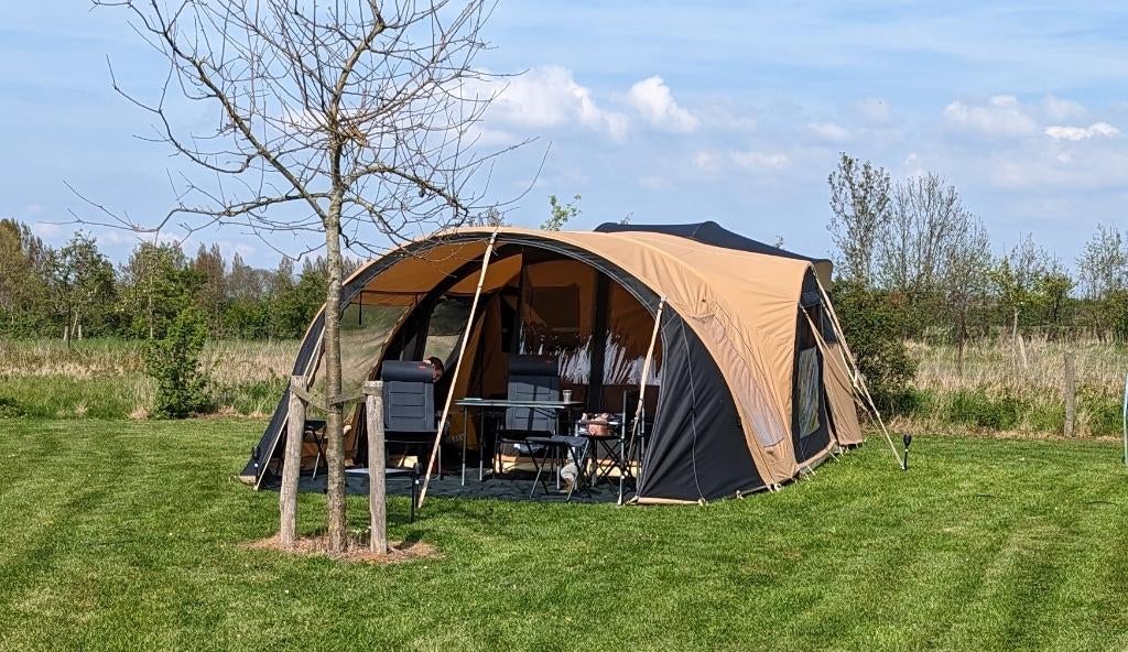 Europa Camper Sunrider deluxe (Cabanon), Caravans en Kamperen, Ophalen, Beige, Europa Camper, Aanwezig