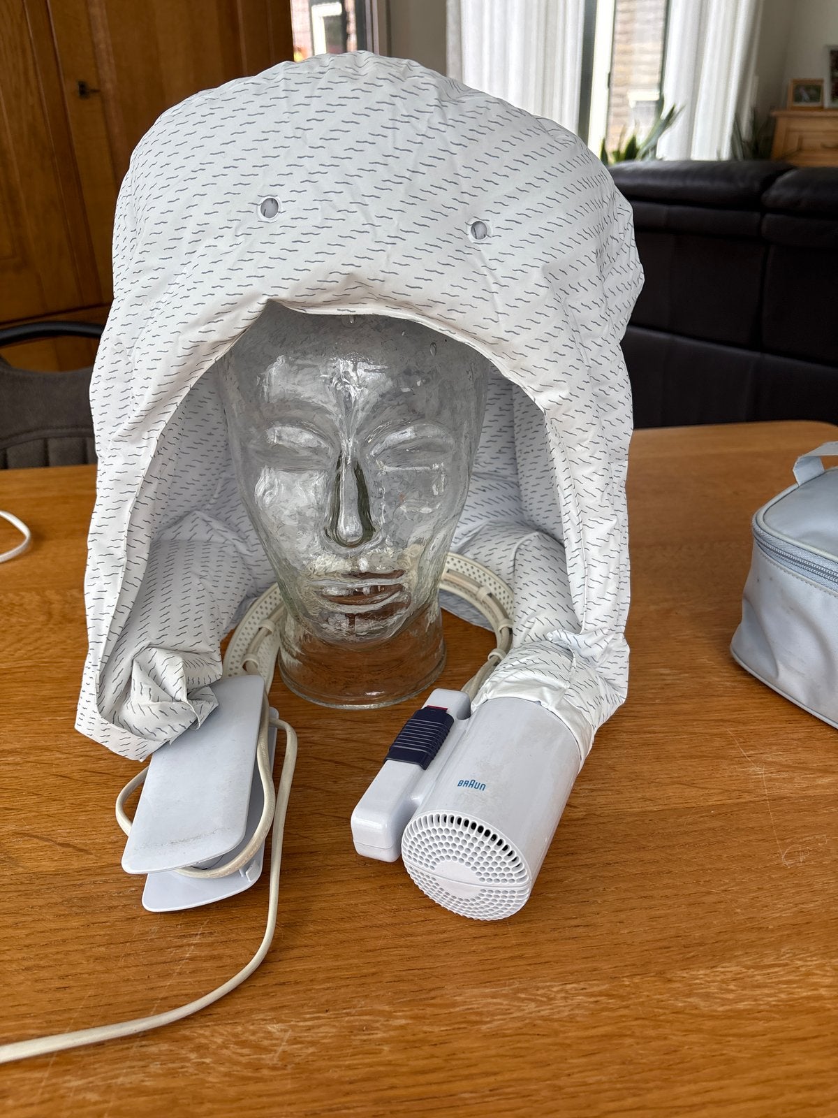 Braun haardroger met droogkap - Type 4544, Ophalen of Verzenden, Gebruikt, Haarverzorging