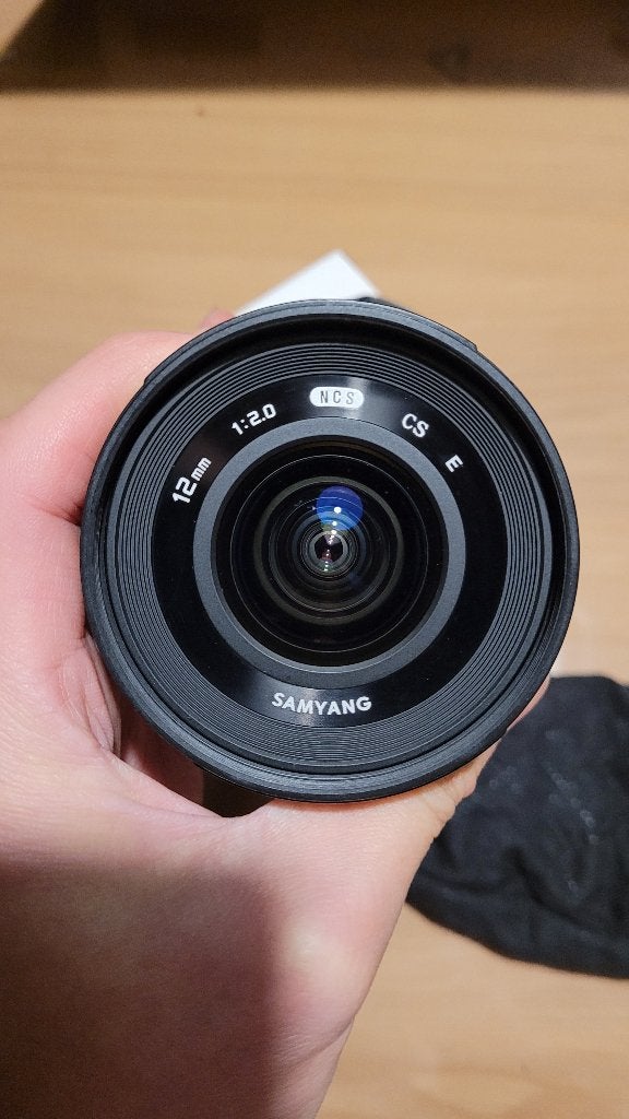 Samyang 12mm F/2.0 NCS CS Sony E Zwart, Sony E-mount, Sony, Zo goed als nieuw, 12 mm