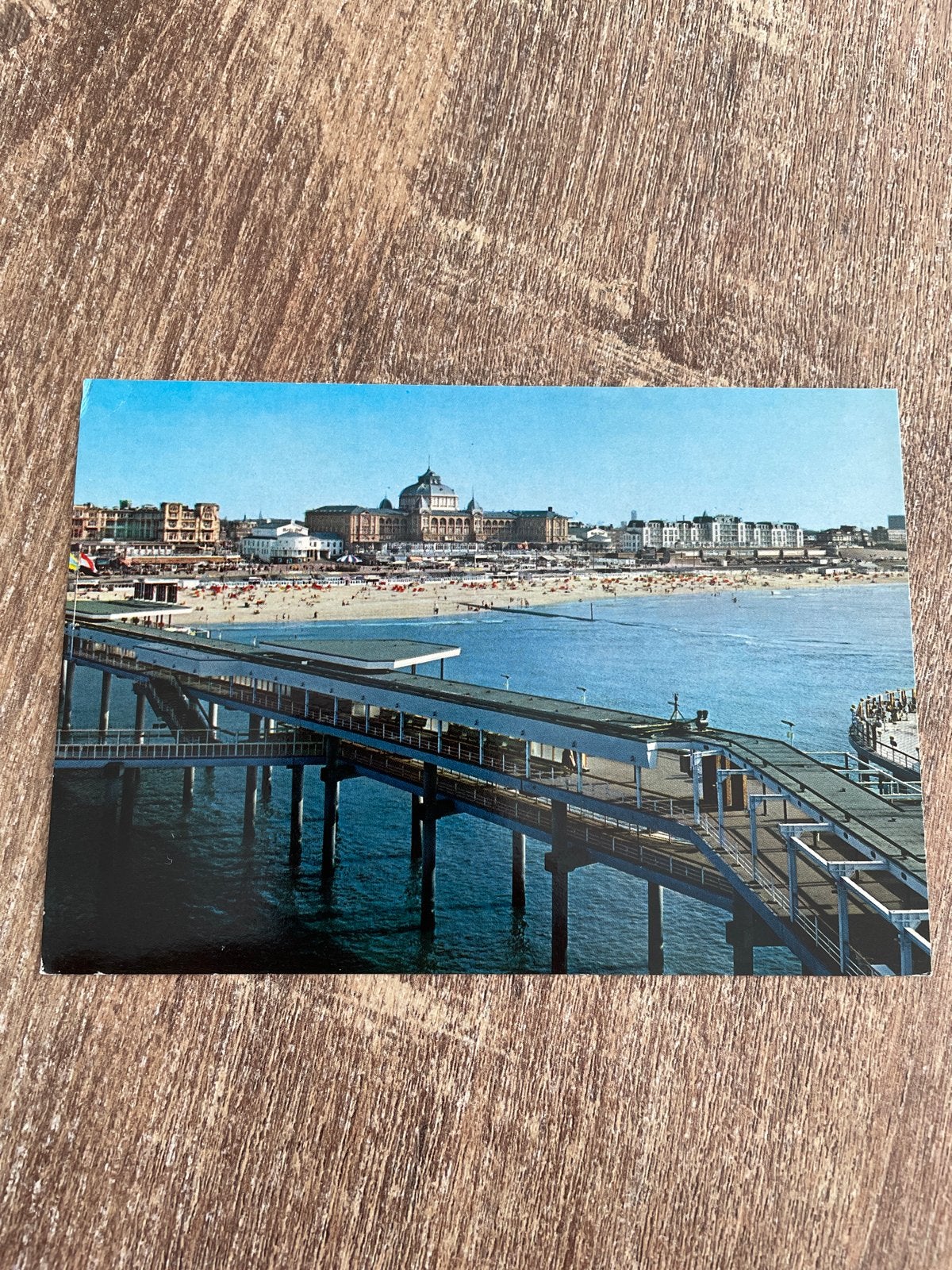 Oude Ansichtkaart Scheveningen Panorama vanaf de Pier, Ophalen of Verzenden, 1960 tot 1980, Gelopen, Zuid-Holland