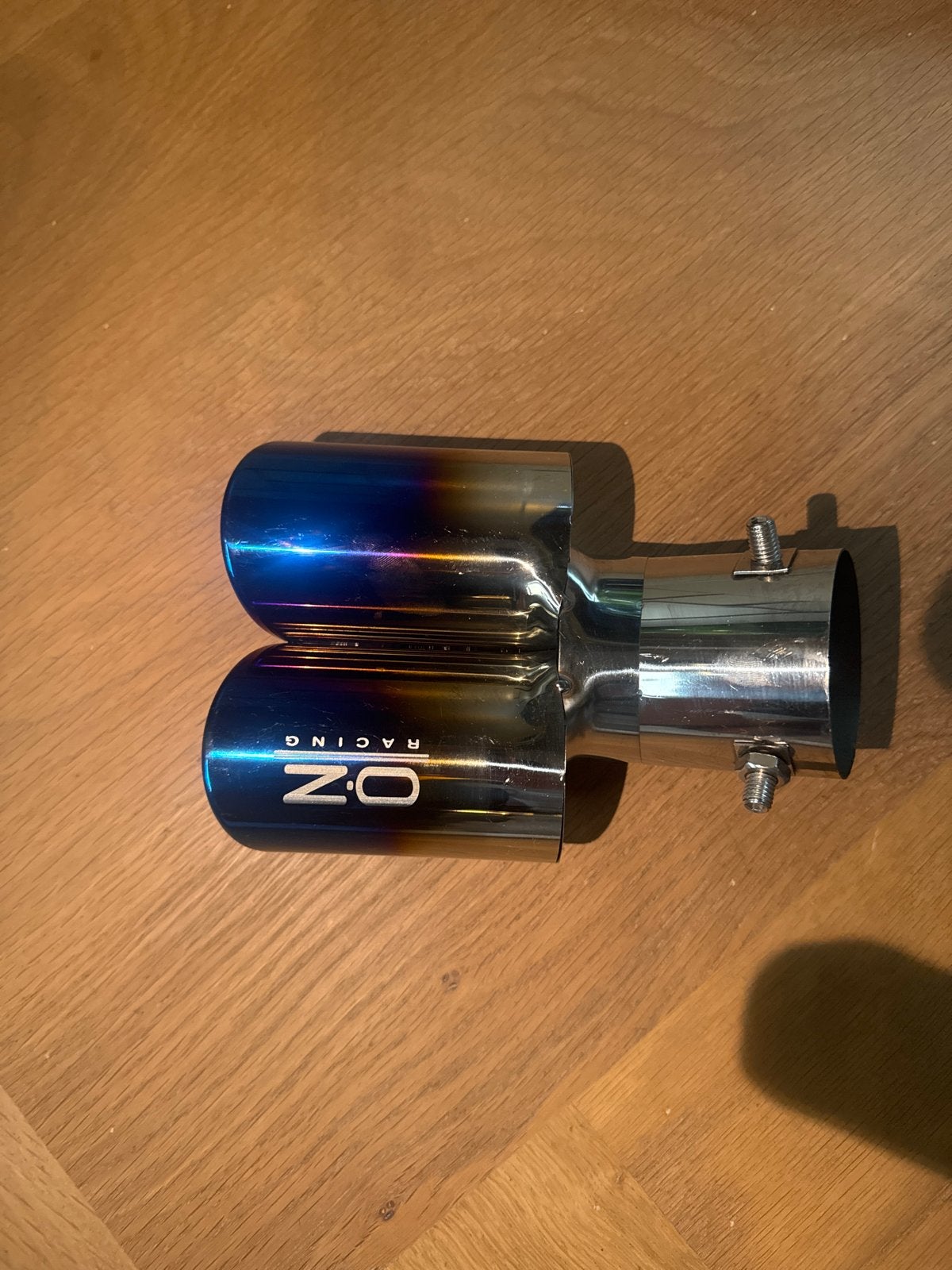 O.Z racing uitlaat titanium blauwe achterkant, Auto-onderdelen, Uitlaatsystemen, Ophalen, Gebruikt, Universele onderdelen