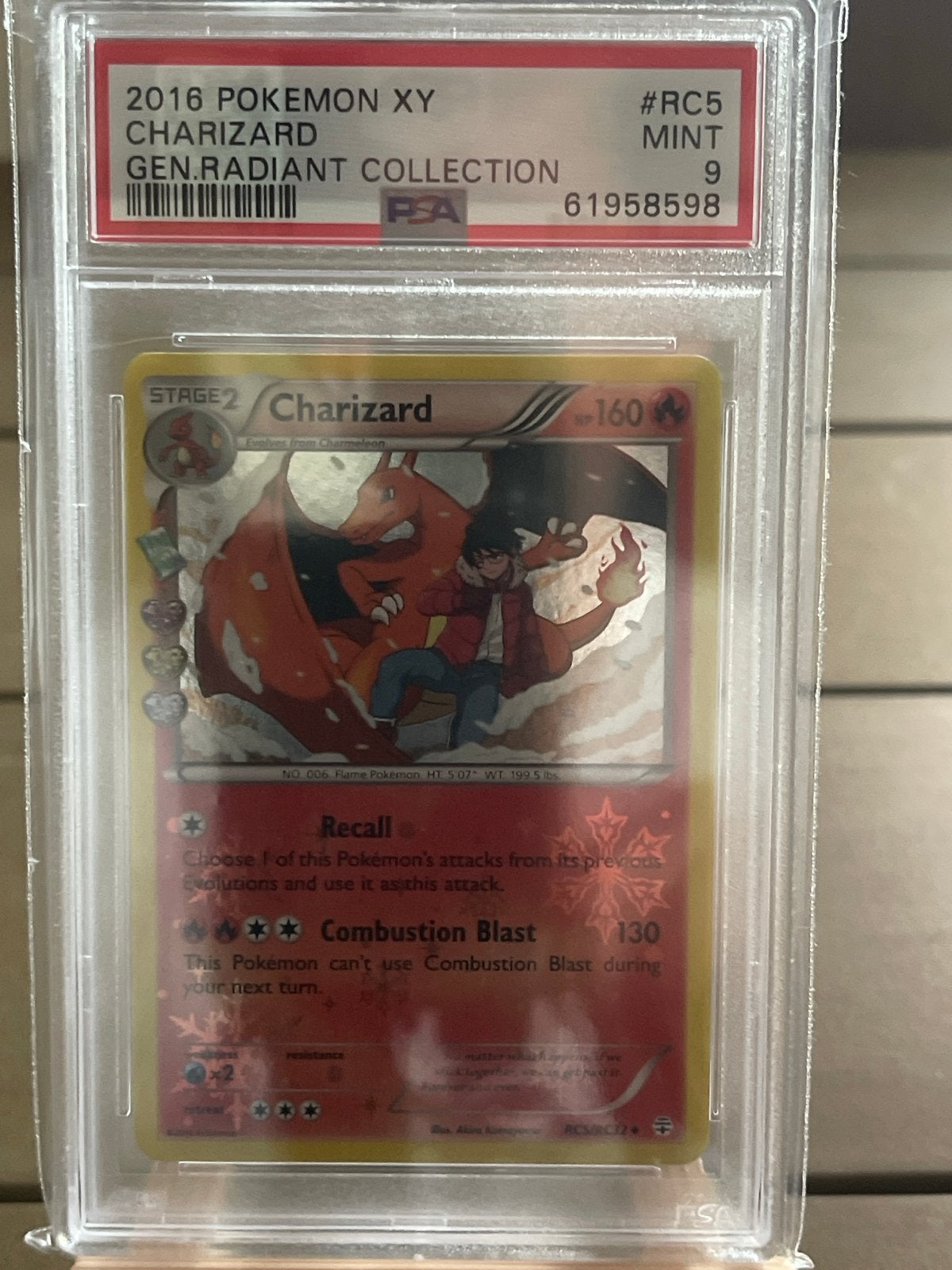 2016 Pokémon XY Charizard PSA 9 MINT - Gen. Radiant Collecti, Hobby en Vrije tijd, Verzamelkaartspellen | Pokémon, Ophalen of Verzenden