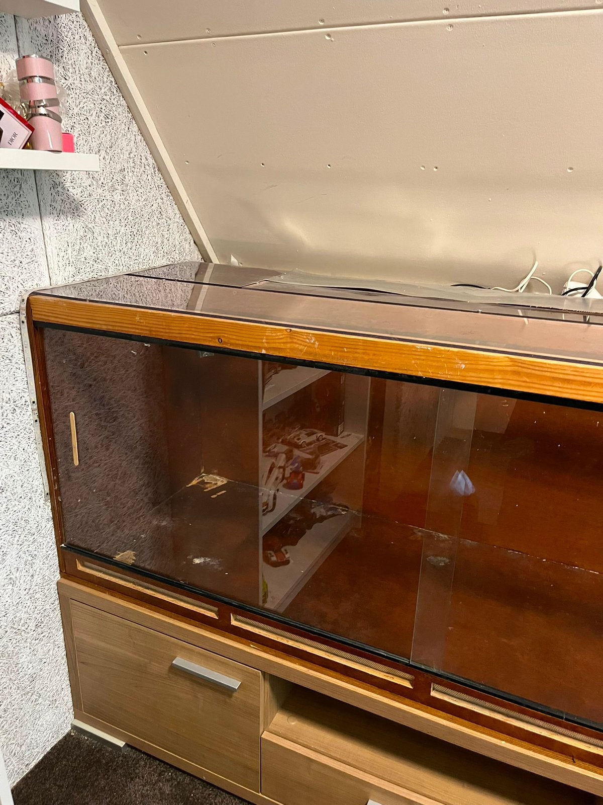 Groot terrarium/vivarium met kast en warmte lampen, Huis en Inrichting, Ophalen, Gebruikt