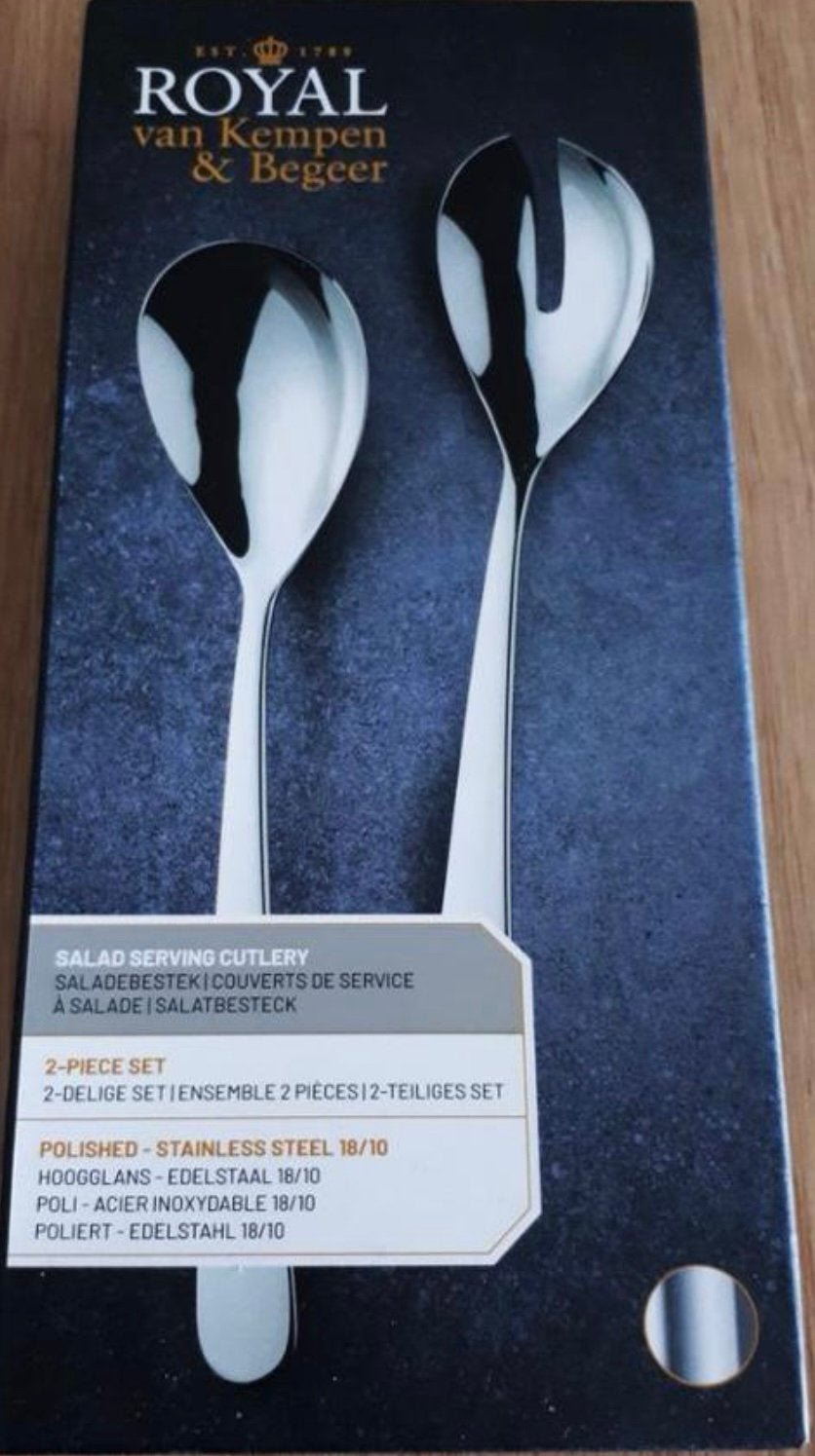 Royal Van Kempen & Begeer Saladebestek, Huis en Inrichting, Keuken | Bestek, Nieuw, Ophalen of Verzenden, Rvs of Chroom, Vaatwasserbestendig
