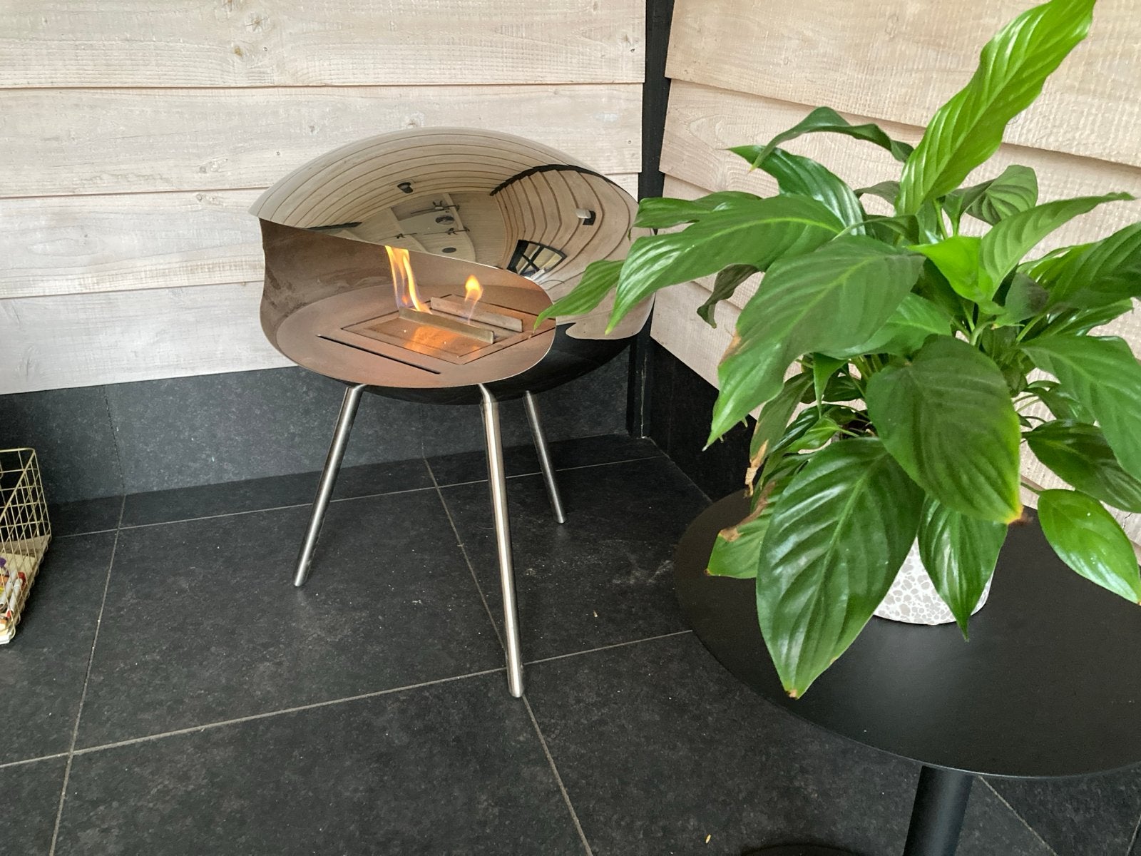 Cocoon Fires Terra Bio Ethanol Buitenhaard RVS, Ophalen, Nieuw, Vrijstaande haard, Gelhaard