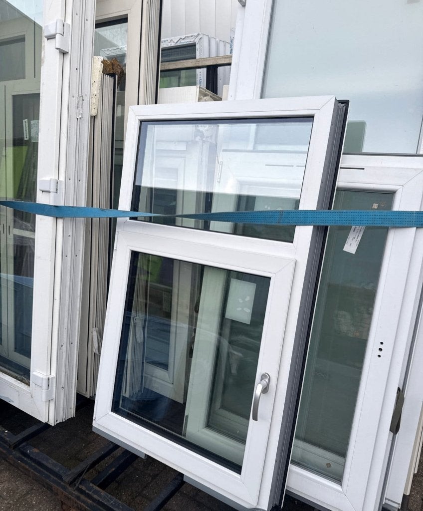 Nieuw kunststof raamkozijn met triple glas, verdiept profiel, Kunststof, Raamkozijn, Nieuw, Inclusief glas