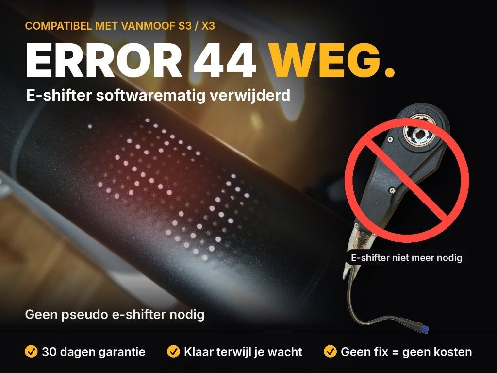 Error 44 weg zonder pseudo e-shifter - VanMoof S3/X3, Ophalen, Gebruikt, Motor