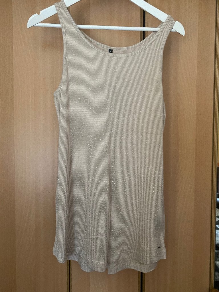 nieuw sprankelende beige top Superstar, Beige, Maat 42/44 (L), Nieuw, Ophalen of Verzenden